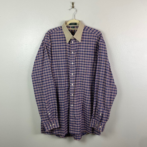 Hunt Club | Tartan Plaid Vintage Button Down Shirt 16.5 - 37/38 - Picture 1 of 8